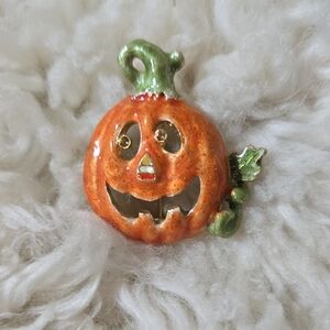 Orange and Green Pumpkin Pendant